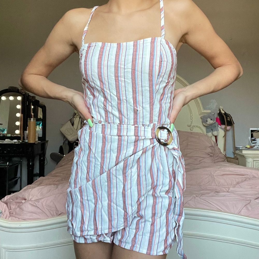 striped romper